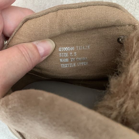 Mia Women’s Tillie High Top Suede Shoes Sneakers with Fur Camel Brown Size 7.5 - Picture 8 of 8